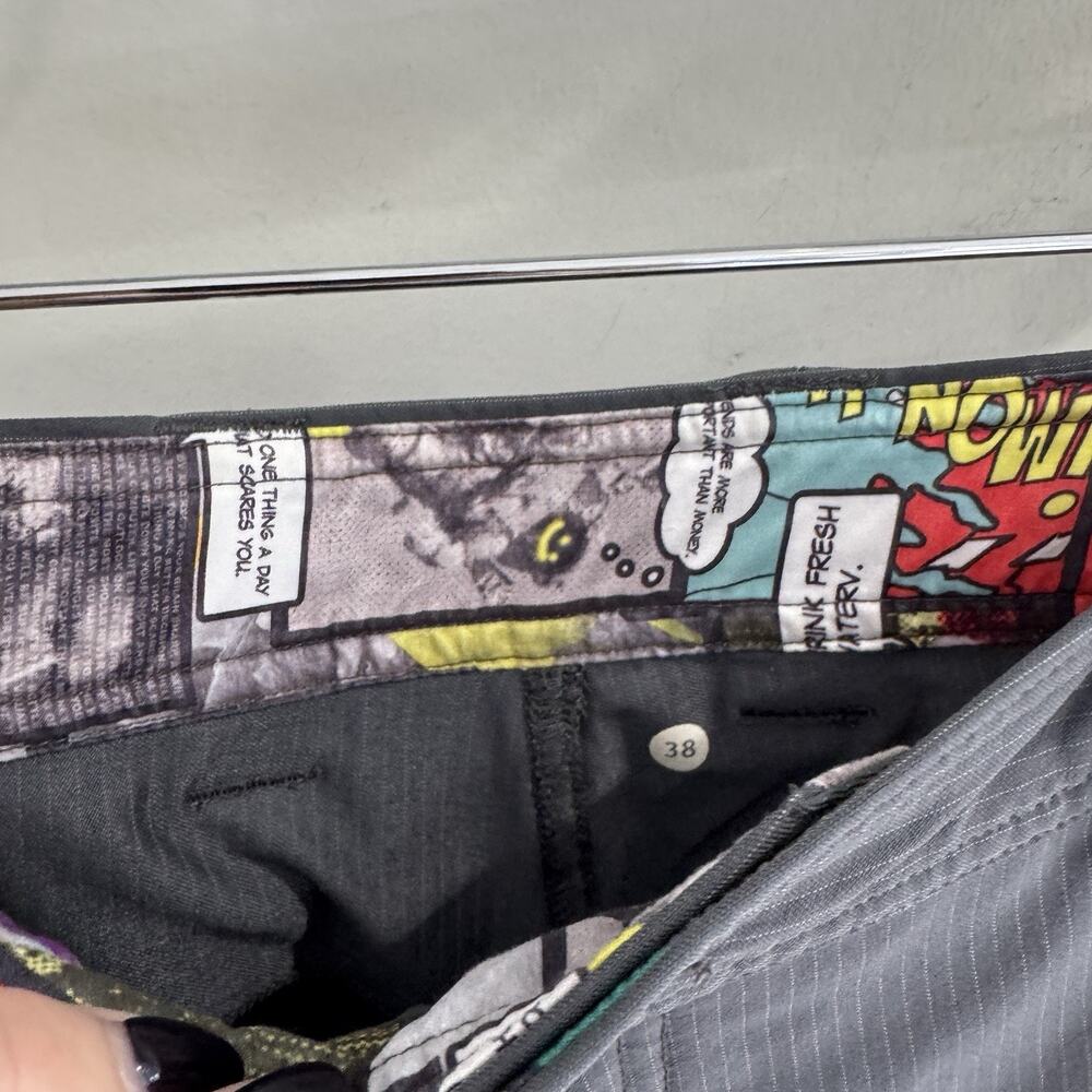 Lululemon Men’s Gray Striped Comic Book Waist Athletic Pants 38 SJ - Picture 3 of 4